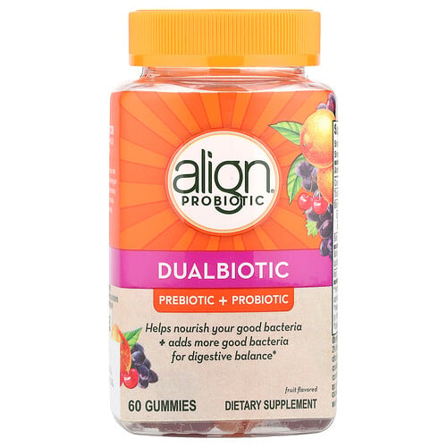Align DualBiotic, Prebiotic + Probiotic Gummies