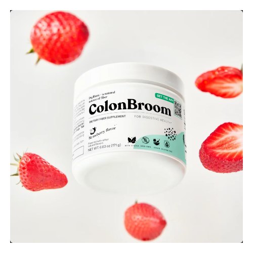 ColonBroom Psyllium Husk Powder, Strawberry