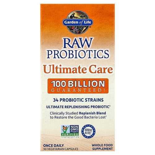 Garden of Life RAW Probiotics Ultimate Care, 100 Billion CFU