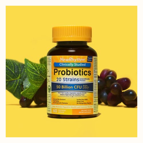 NewRhythm Probiotics 50 Billion CFU, 20 Strains