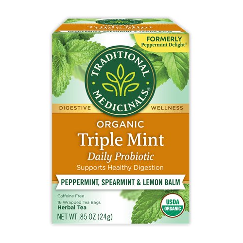 Traditional Medicinals Organic Triple Mint Daily Probiotic Tea